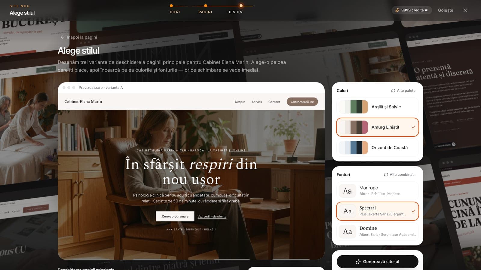 Direcții de design pentru cabinetul de psihologie din Cluj-Napoca